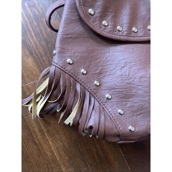 Western Aztec Purse Backpack Fringe Faux Leather Bag Boho - Picture 3 of 11